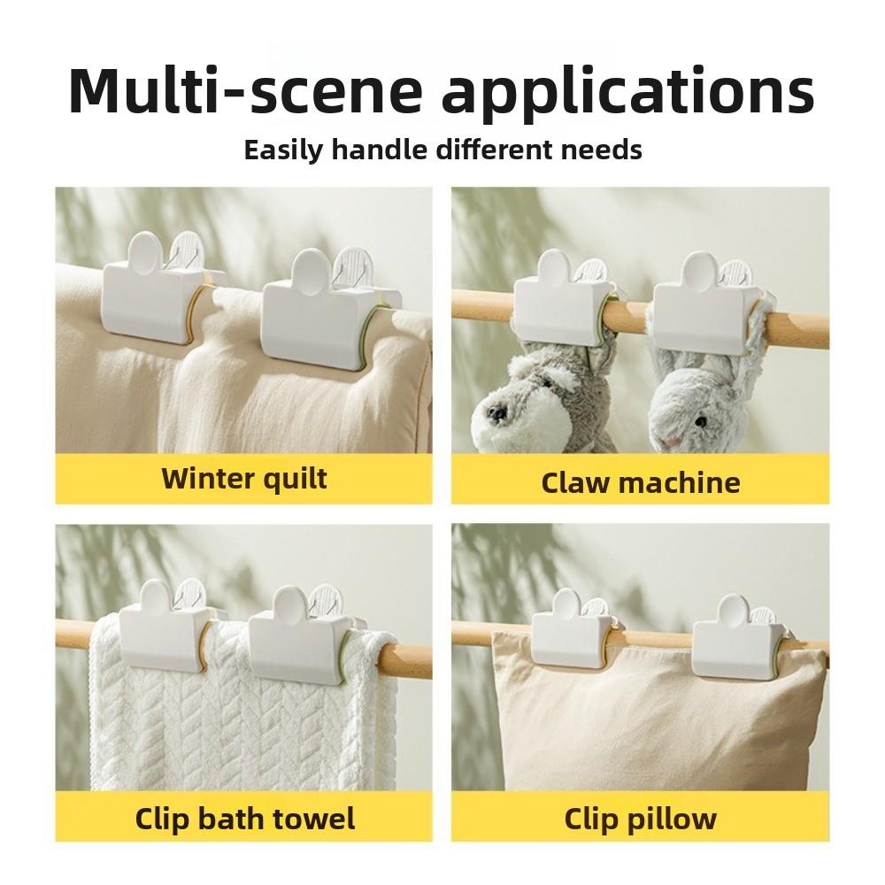 2PCS Anti-slip Blanket Drying Clips Multifunction Rust Proof Bed Sheets Clips Extra Large Plastic Drying Clothes Pegs