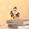 Beautiful Wooden Santa/Snowman Christmas Ornament Lighting Artificial Furnishing