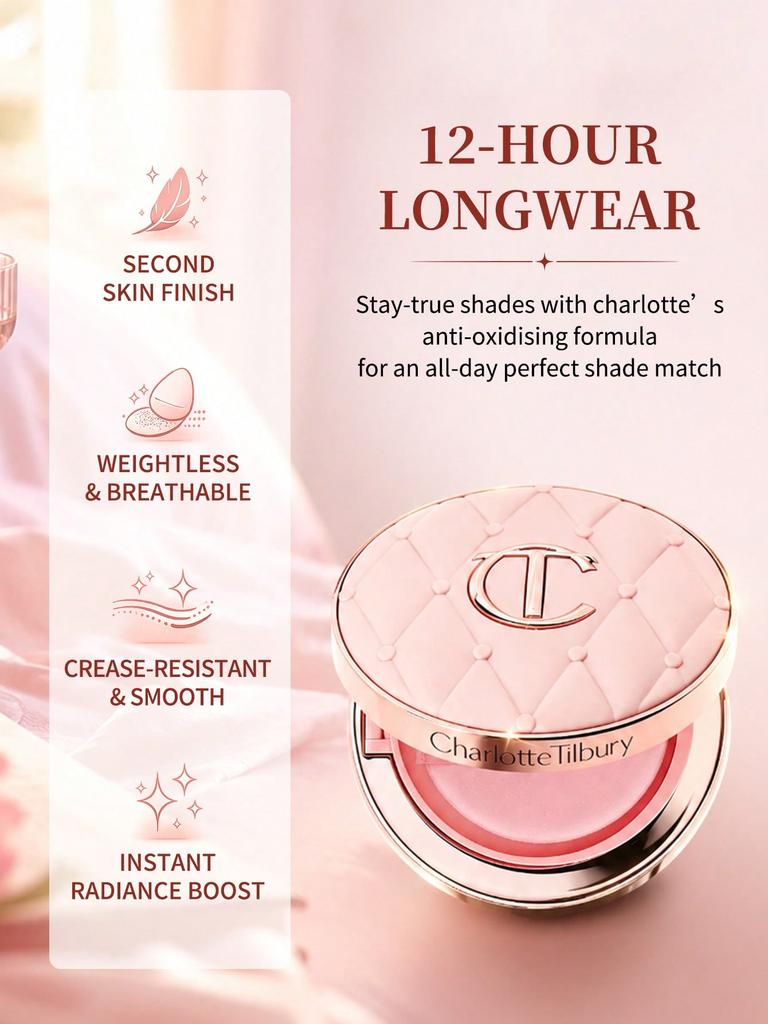 Charlotte Tilbury Pillow Talk Beautifying Cushion Foundation #0.5N Fair | Radiant Finish | 5g / 0.176 Oz.
