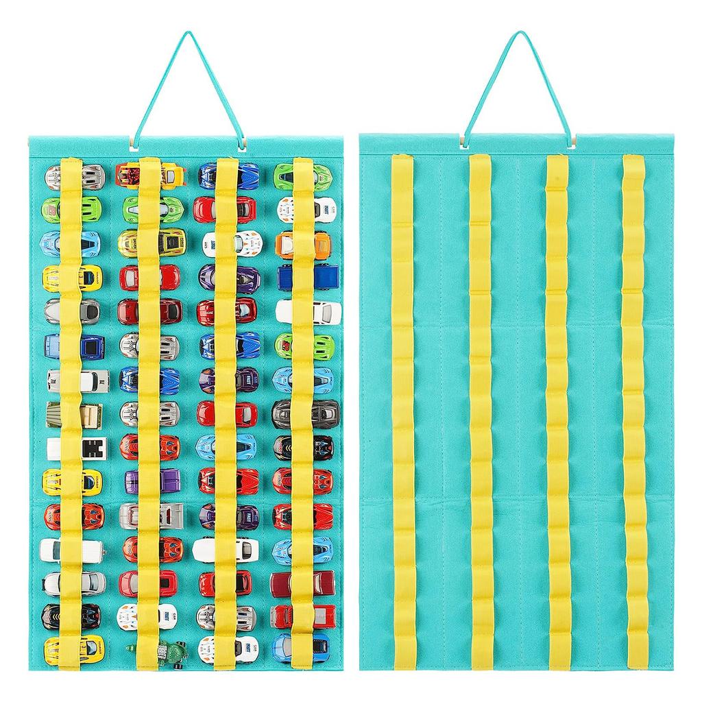 Hängende Aufbewahrungsorganisatoren für Spielzeugautos Spielzeug-Lastwagen Vitrine für Spielzeugautos Fassungsvermögen für 60 Spielzeugautos und Spielzeug-Lastwagen