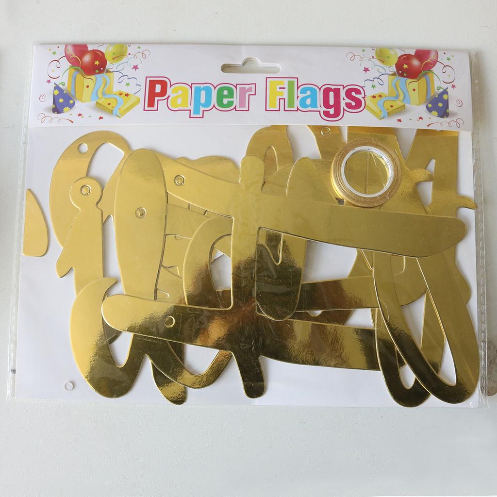 Happy Birthday Hat One-Piece Bronzing Flag Baby'S First Birthday Arrangement Banner Customization