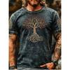 Men's Fashionable Ethnic Style Short Sleeved T-shirt, Fashionable Retro Suitable for Daily Use