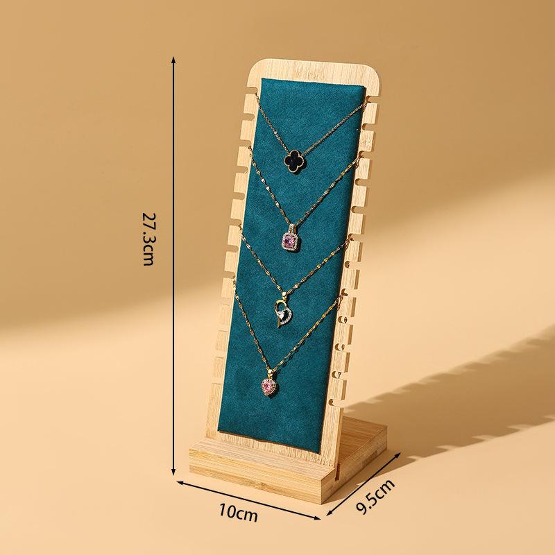 1pcs Jewelry Display Rack Necklace Hanging Bamboo and Wood Jewelry Bracelet Storage Rack Sweater Chain Storage