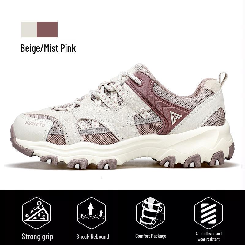 HanTu Women's Waterproof Hiking Shoes, Non-Slip, Lightweight, Breathable, Perfect for Outdoor Sports and Off-Road Climbing.