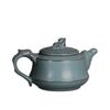 Antique-Style Porcelain Pot: Sky Blue Ru Kiln Glaze with Dragon Handle, Song Dynasty-Inspired, Collectible Piece