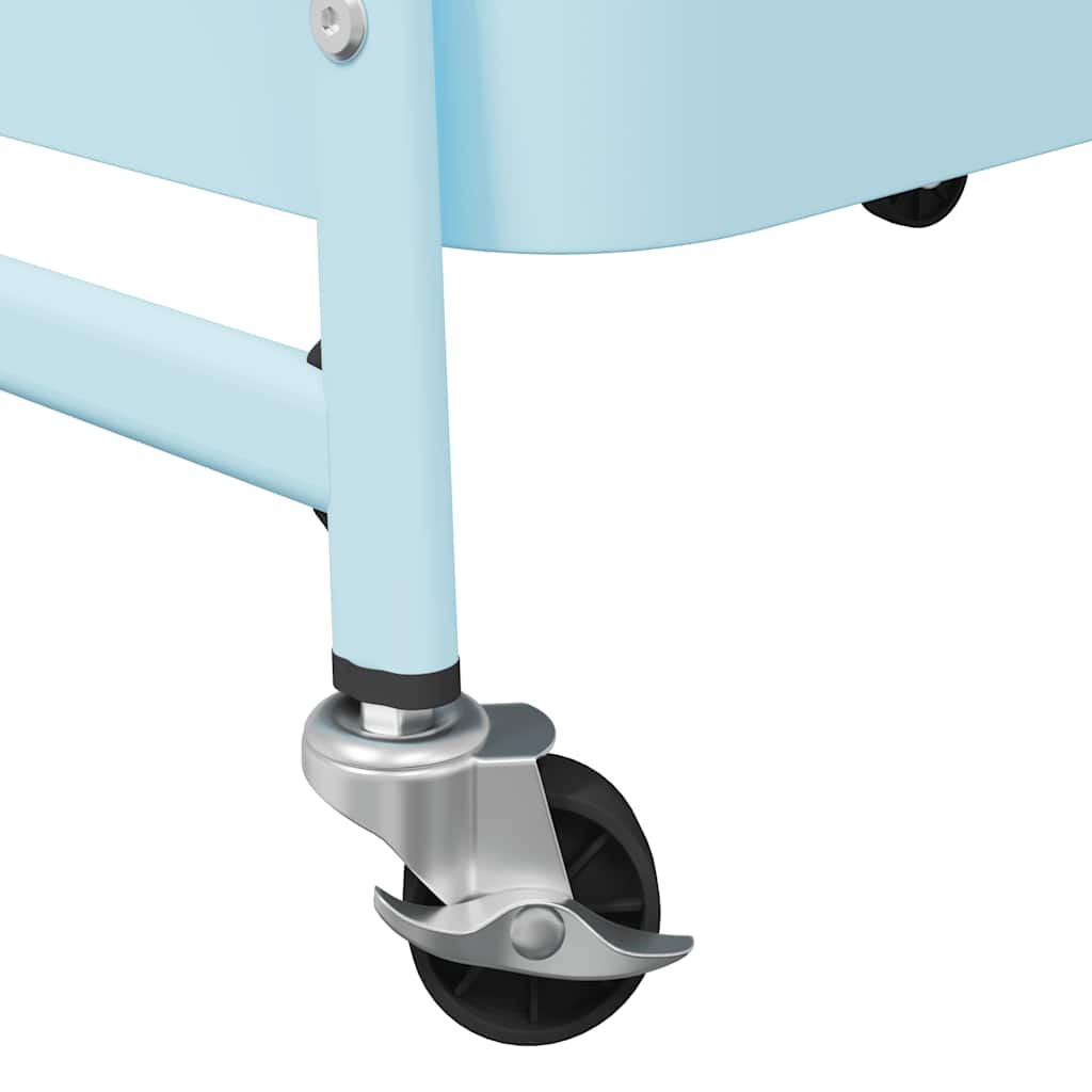 3 Tier Storage Trolley Blue 42 X 41.5 X 77 Cm Steel