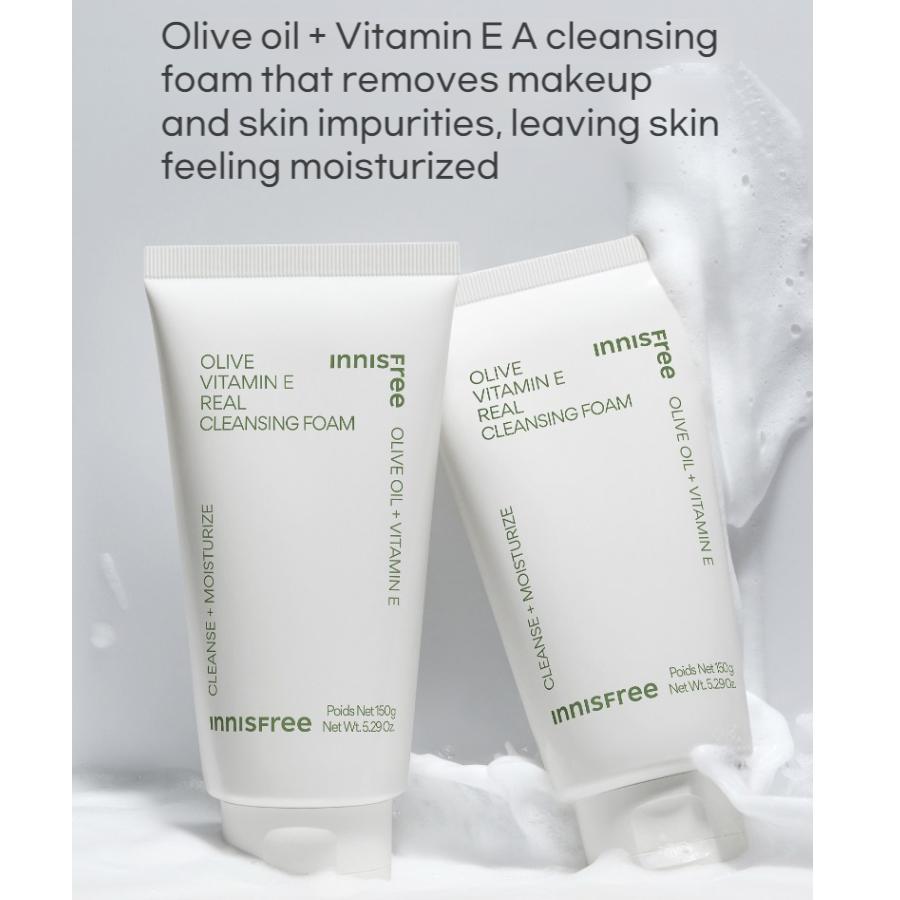 Innisfree Spumă de curățare reală cu vitamina E de măsline 150 ml