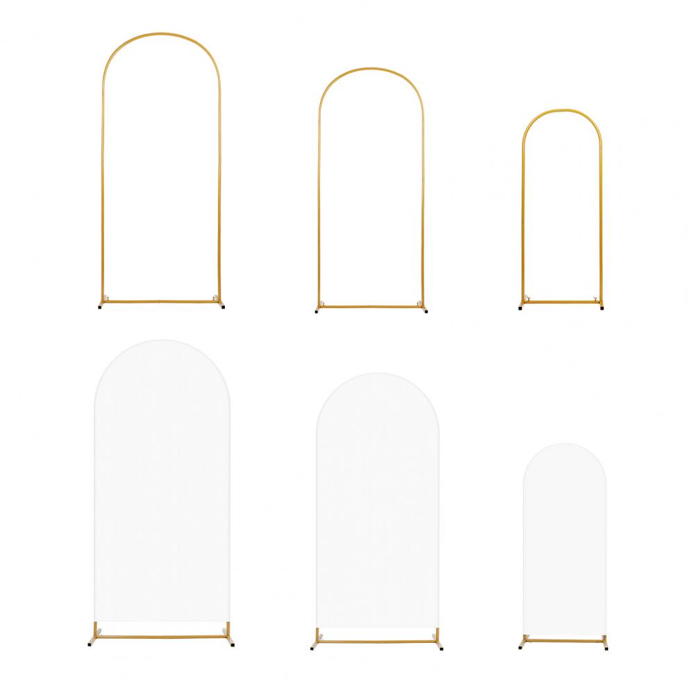 

6 шт. золотая свадебная арка подставка для вечеринки декоративная арка для воздушных шаров рамка держатель кронштейн размер 6 футов 5 футов 4 фута для церемонии рождения ребенка белый