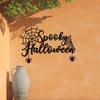 Metal Halloween Wall Decor, Spooky Sign for Home, Outdoor Gothic Ornament, Vintage Tin Art, Holiday Gift