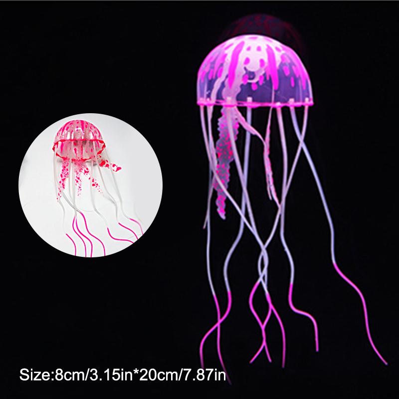 Aquarium Glowing Artificial Jellyfish Aquarium Decoration Luminous Ornament