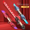 Otočný laserový meč, zatahovací blikající oboustranná dětská světelná hračka, svítící meče, šavle a realistická rukojeť pro děti, rozšiřitelná světelná hračka