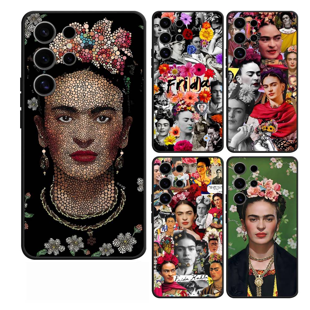 Fashion F-Frida K-KahlosS Case For Samsung Galaxy Case S25 S23 S22 S21 S30 S20 S10 Ultra Plus FE TPU Soft Cover