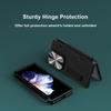 With Touch Pen Hinge Case for Samsung Galaxy Z Fold 6 5 4 3 Armor Stand Full Lens Protection Tempered Film Folding Cover