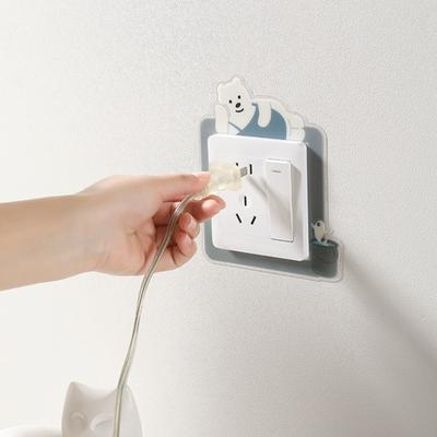 2Pcs Switch Sticker Grow In The Dark Cartoon Panda Bear Rabbit Cat Animal Green Waterproof Self-adhesive Switch Protective Decal Home Supplies