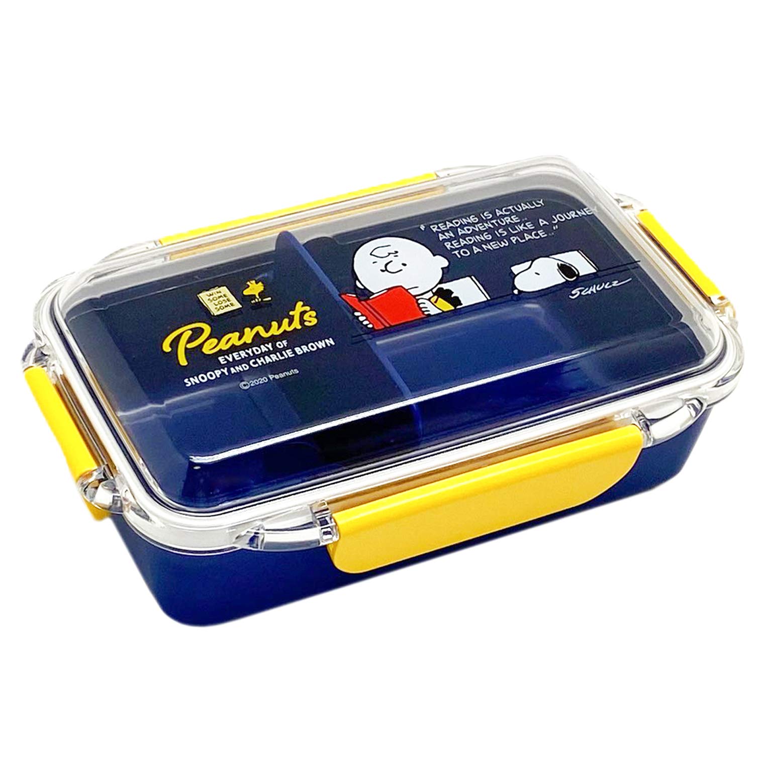 OSK Lunch Snoopy 500ml food from getting Made in Dishwasher Box, Peanuts, [with divider/4-point lock/prevents crushed], Japan, Safe, PCD-500