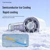 Rechargeable USB Handheld Mini Fan with Digital Display & Ice Pack Pocket