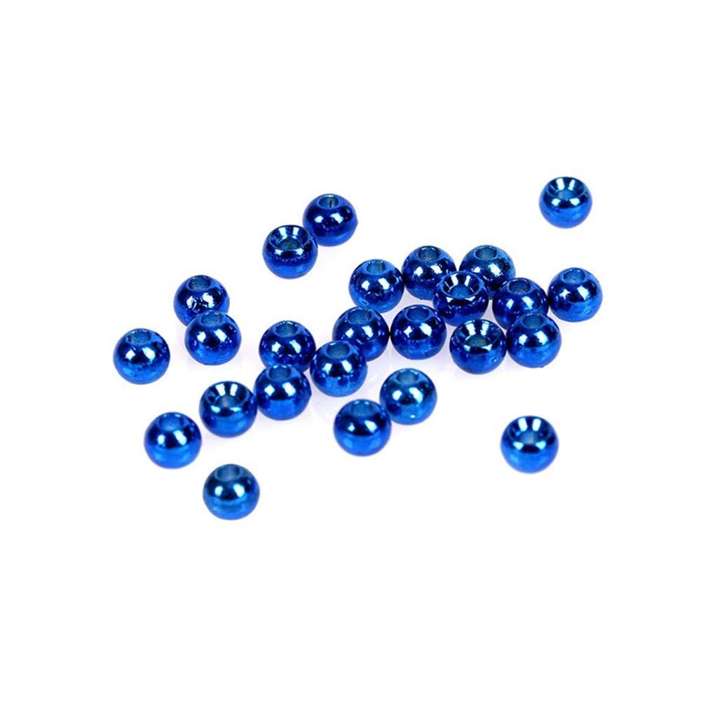 

M MAXIMUMCATCH Maxcatch Tungsten Beads for Fly Tying, Round, 100 Pieces, Nymph Head Ball Fly Tying Tool (Metallic Blue, 5/32 (3.8 mm))
