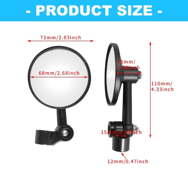 Easy Install Vibration Resistant Rear View Mirror With Wide View Motorcycle Accessory Handlebar Side Mirror