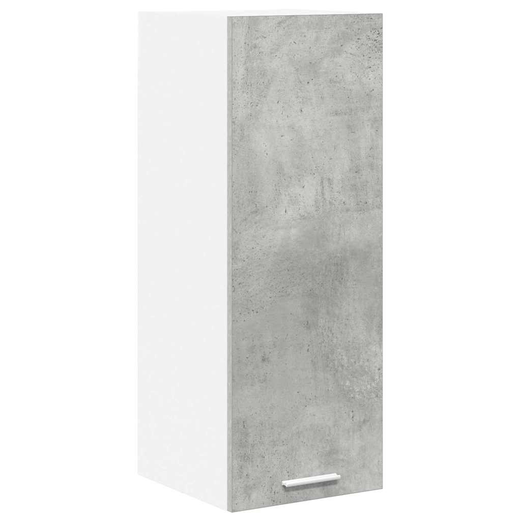 Wall Mounted Cabinet In Concrete Grey and White 30 X 31 X 80 Cm Particleboard