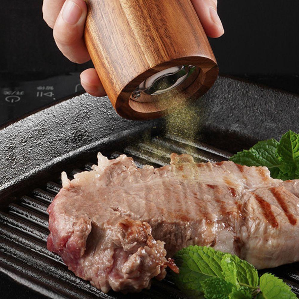 2pcs Manual Salt and Pepper Mill Ceramic Core Pepper Bottle Seasoning Tool Pepper Grinder  Cooking