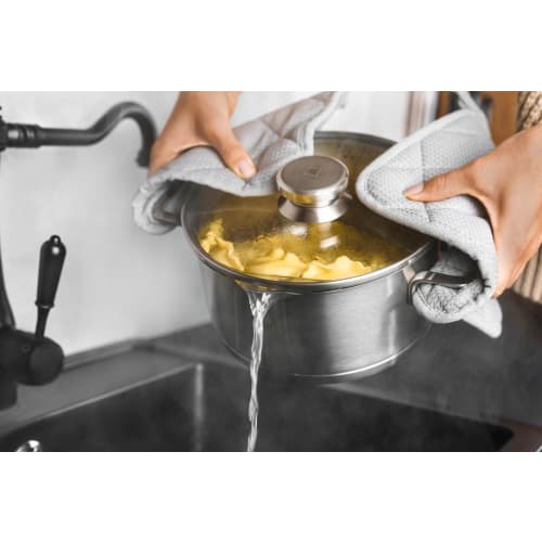 ZWILLING Pouristic Stockpot, 16cm, Deep, Double-Handled, Stainless Steel, Triple-Layered Bottom, Induction Compatible, 1.8L [Official Japanese Product