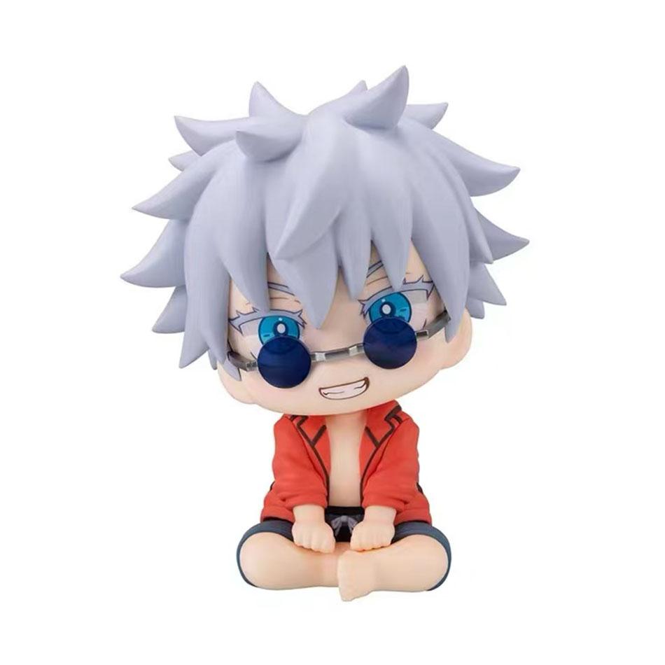 12Cm Anime Jjk Figure Summer Gojo Satoru Action Figures Pvc Mini Edition Models Geto Suguru Figurine Jjk Beach Casual Wear Gifts
