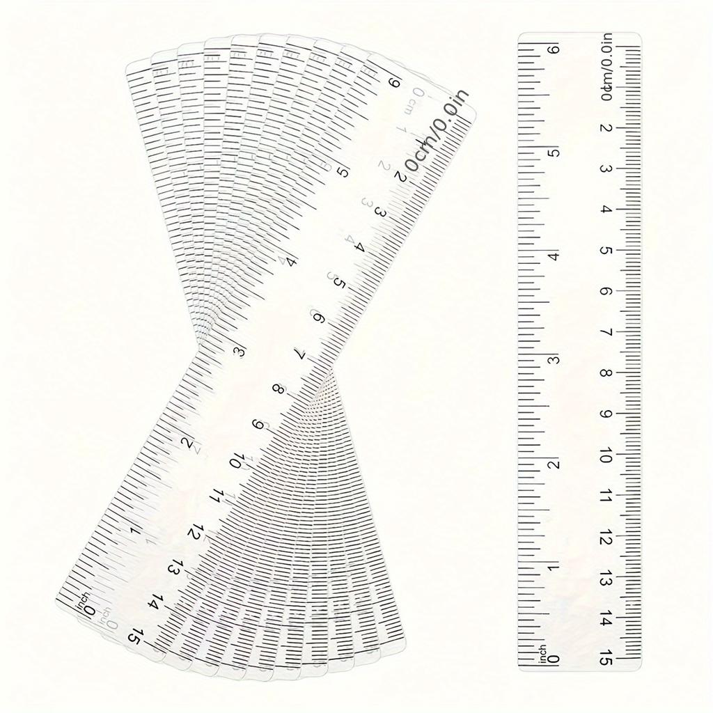 10 Transparent Ruler Stationery Supplies for Returning To School and Office Supplies for Middle School Students, Halloween