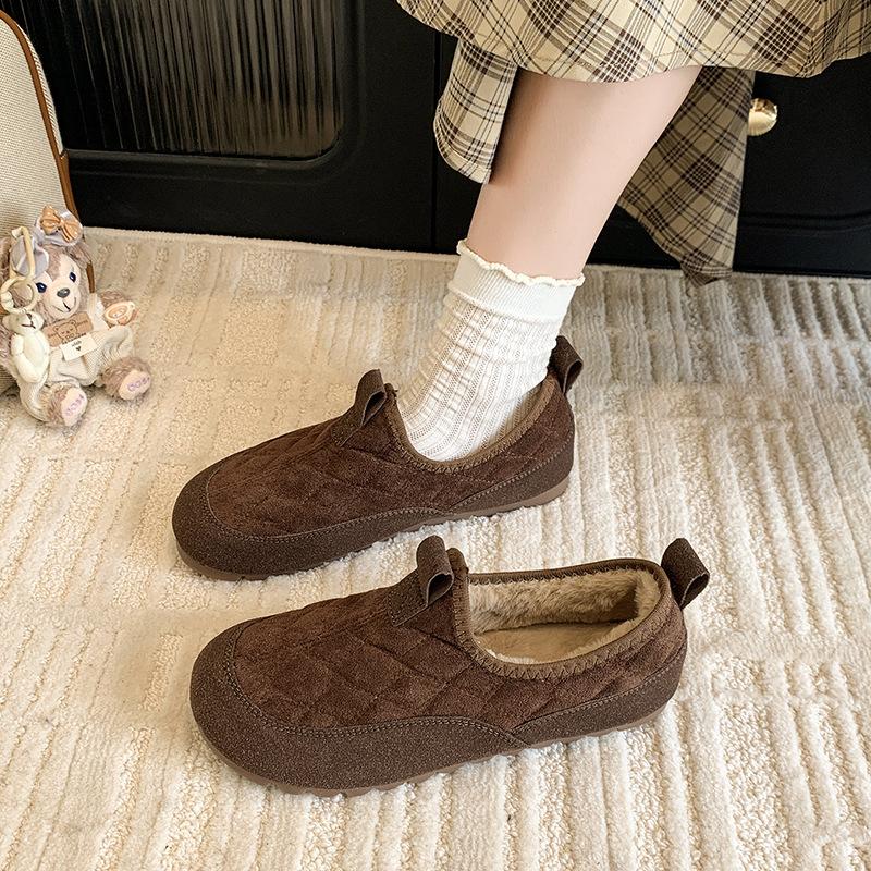 Women's fur integrated thick bottom heightening winter lightweight padded warm snow boots non-slip wear casual sports a stirrup cotton boots