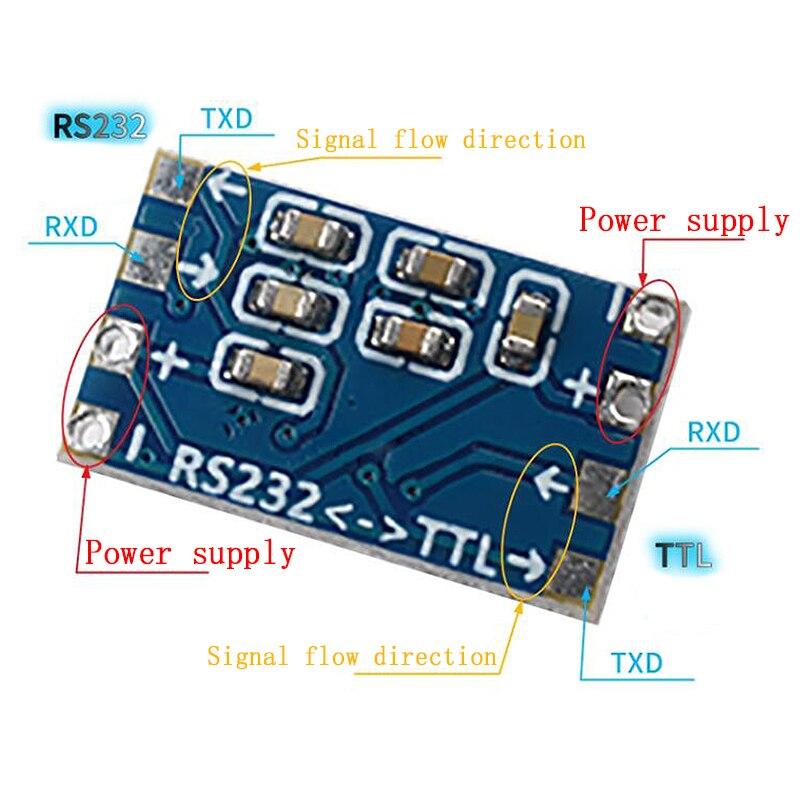 10PCS Mini MAX3232 RS232 To TTL Serial Port Leavel Converter Brush Module Connector MAX232 Flashing Board For Arduino