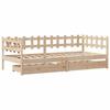 VidaXL Lit de jour avec tiroirs sans matelas 90x190 cm bois massif 3302136