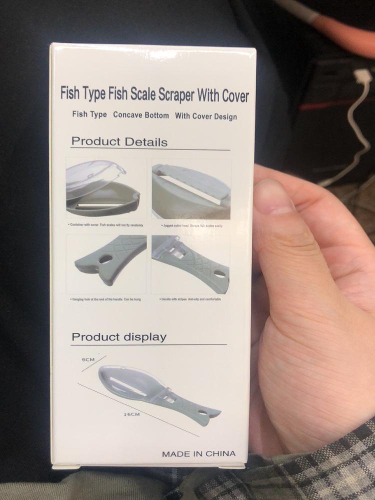 1Pc Manual Fish Scaler (ABS) with Lid - Small Household Kitchen Tool