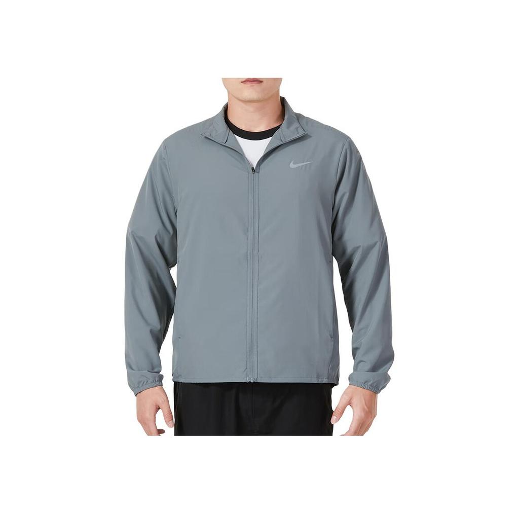 Nike Dri-Fit Uni Logo Schnelltrocknend Atmungsaktiv Winddicht Stehkragen Sportlich Lässige Jacke Herrenjacken Rauchgrau FB7500-084