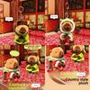 Flower Coat Big Military Uniform Capybara Plush Key Holder Gift And Home Decor