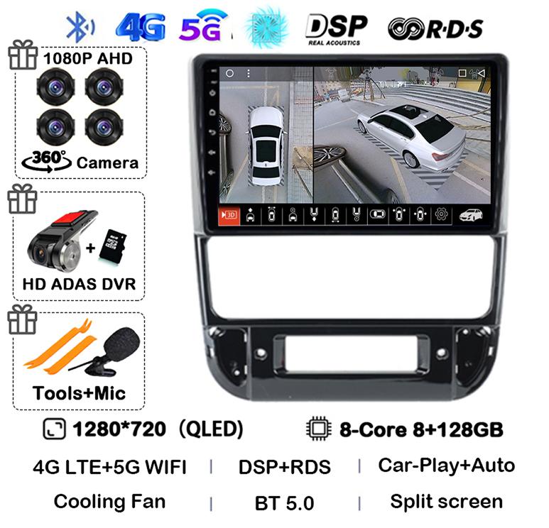 Android 14 Carplay Auto 4G+WIFI Car Radio For Peugeot 406 1995-2005 Multimedia Stereo Video Player GPS Navigation Audio QLED DSP