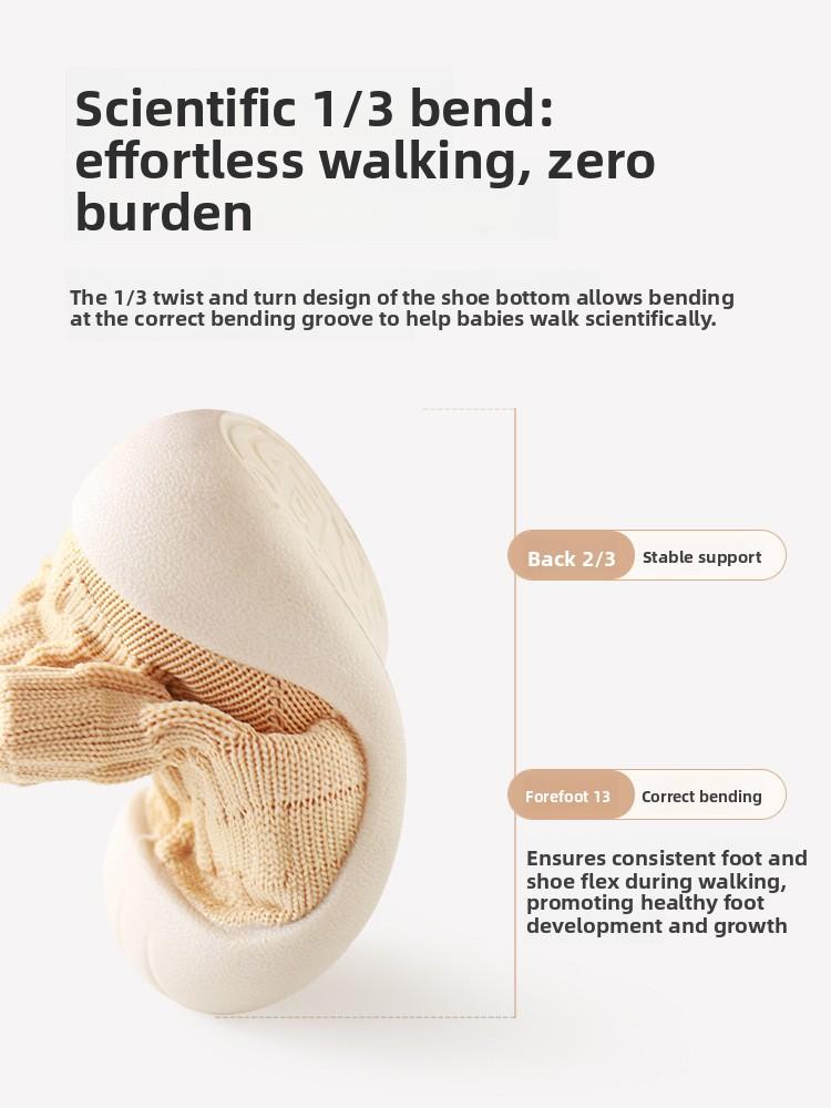 Spring Autumn New Baby Floor Socks Soft Sole Cold Insulation Non-Slip Solid Color Pre-Walker Shoes for Toddler Boys Girls