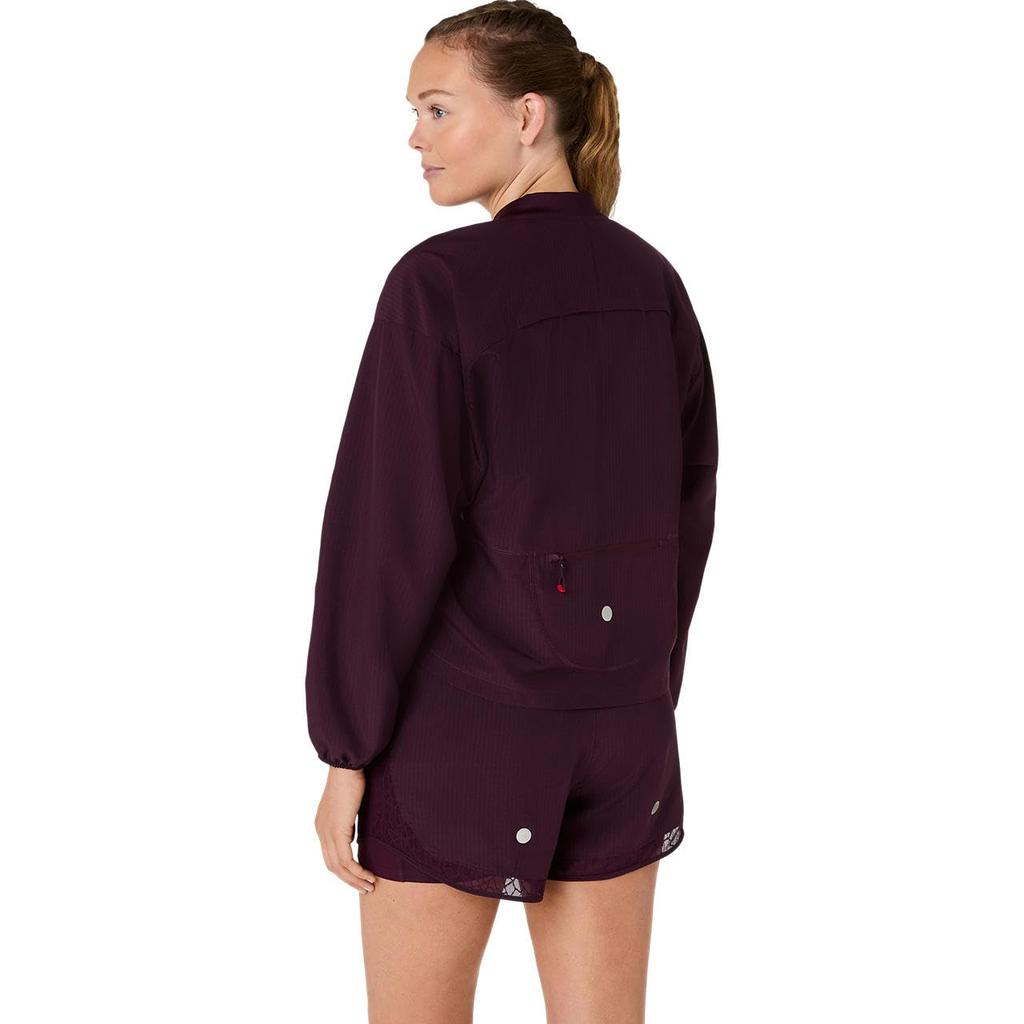 Running Wear NAGINO RUN ADJUSTABLE JACKET DARK AUBERGINE M [ASICS]