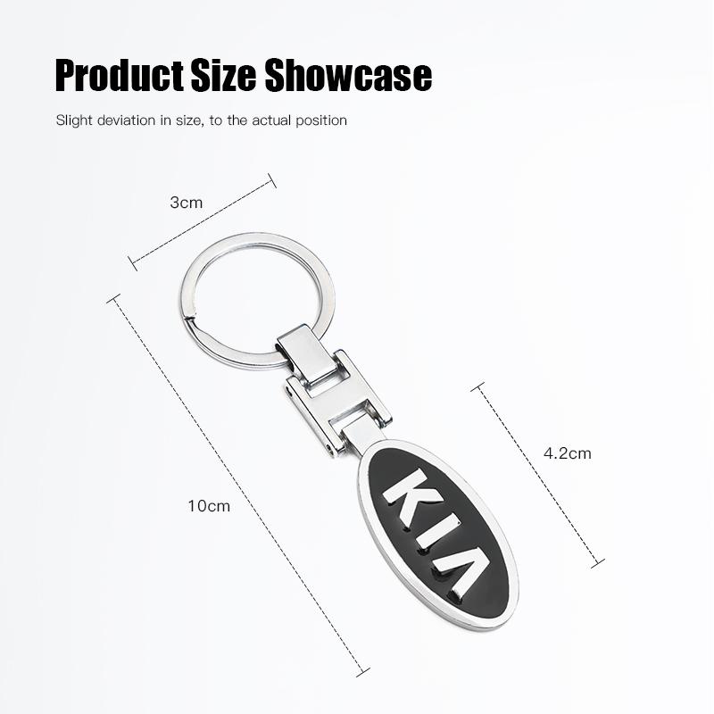 SLRB3 KIA Logo Metal Car Keychain - Stylish Auto Key Ring For KIA K3 Sportage Carnival K5 Seltos Pegas KX1 EV5 Sonet EV6 K4 EV3 Ceed