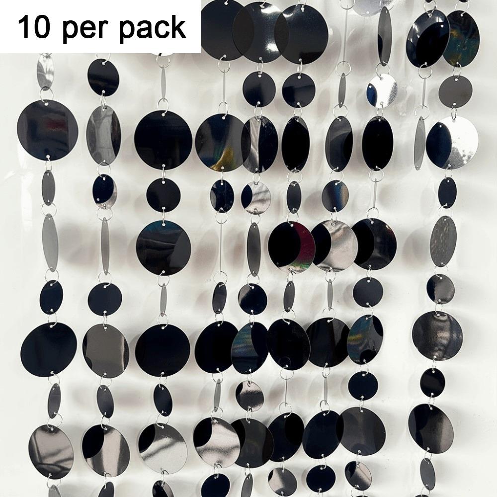 Runde Paillettenform Pailletten Hängende Folienvorhänge 100cm Länge 10 Stück Menge Paillettenperlenketten Kunststoffmaterial