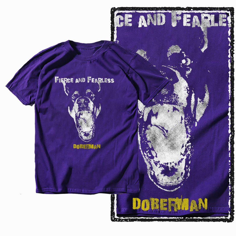 G59 Purple Cotton Men's Streetwear Dog GraphicT-shirt |  Big Size Cool Vintage O-neck Men's Tee Tshirt