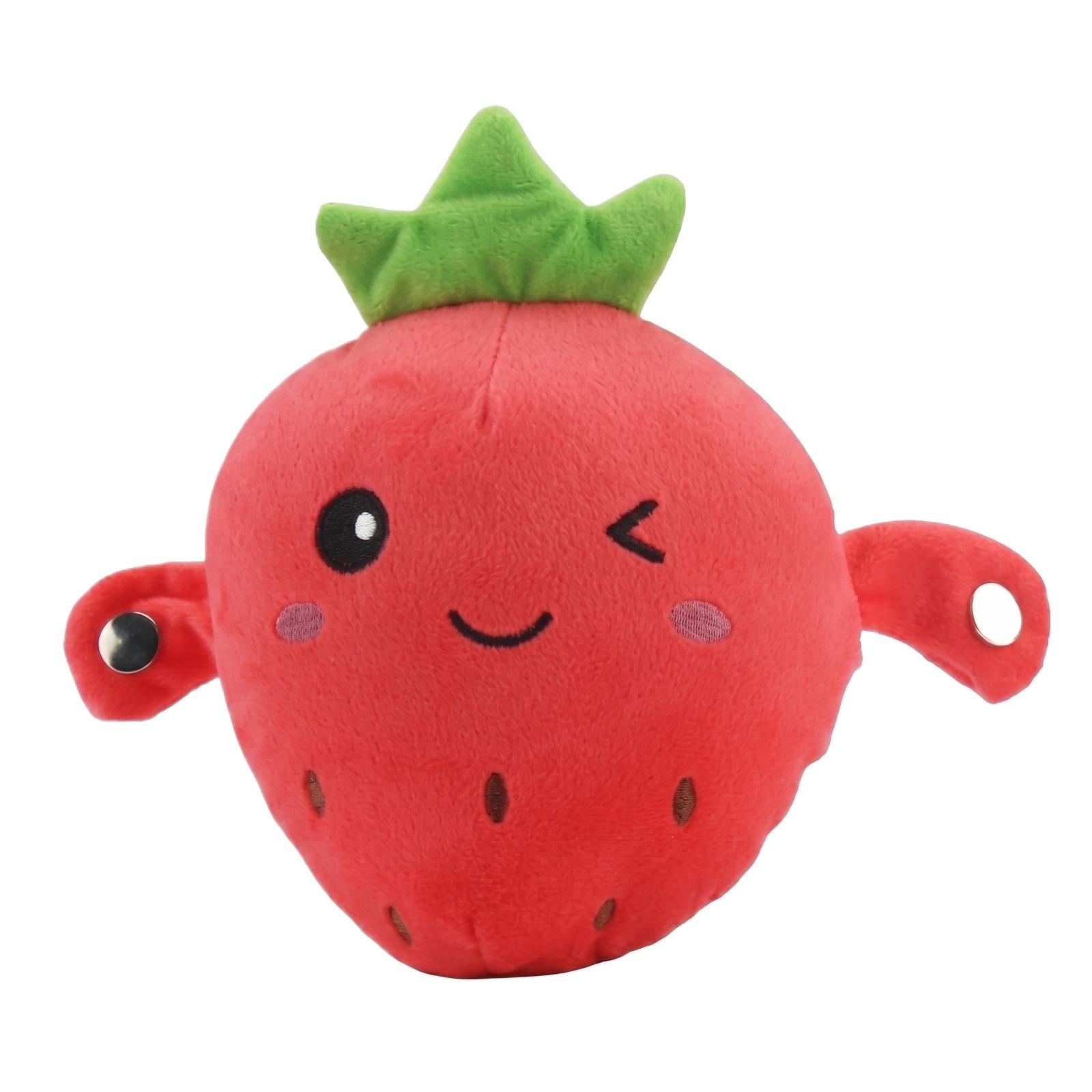 Interactive Plush Musical Toy with Strawberry Design Soft Touch Sensor Music Play for Parent Child Activity Home Use One Size