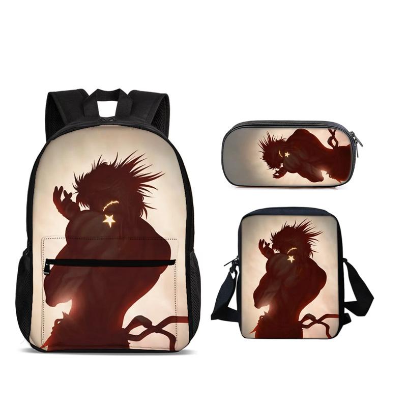 Fundamental Round Front Tote Everyday Backpack Pen Bag ice Bag 3Pcs Set Versatile Comic Male or Female School Birthday Best Gift