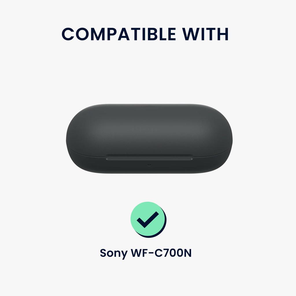 Silicone Case with Sticker with Handstrap for Sony Black WF-C700N -