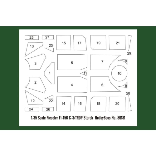 Hobby Boss 1/35 Scale Aircraft Series German Fieseler Fi156 C-3/TROP Storch Plastic Model 80181