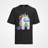 Bio Herren T-Shirt Mens Womens Tees Top Among US Game App Einhorn AmongUS Gaming Spiel Gamer