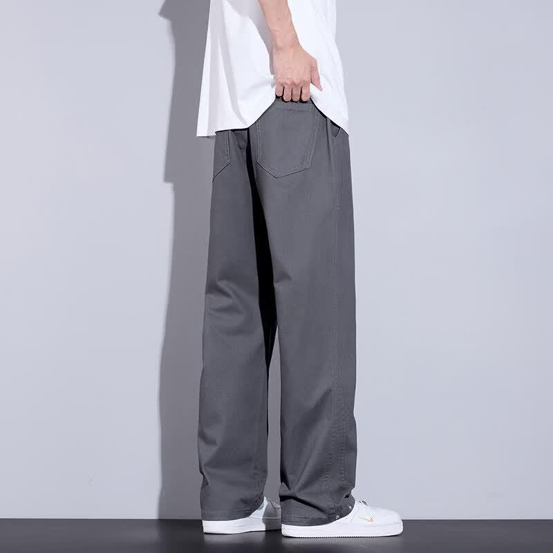 PLAYBOY Men's Cotton Loose Straight-Leg Casual Pants