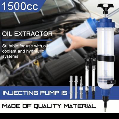 1.5L OilFluid Extractor Filling Oil Change Syringe Bottle Transfer Automotive Fuel Extraction Pump Oil Extractor Pump Hand Tool