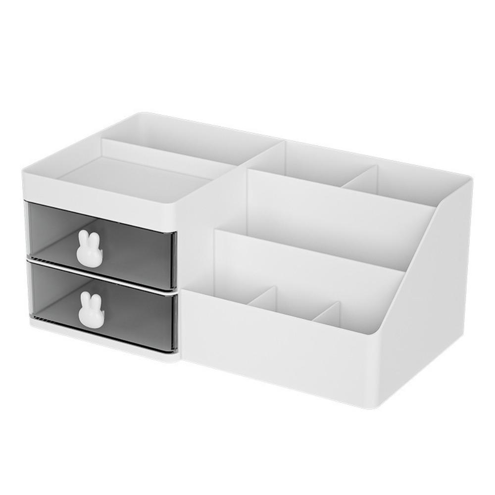 10 Compartments Cosmetic Drawer Organizer Cute Bunny Makeup Storage Case  Dressing Table