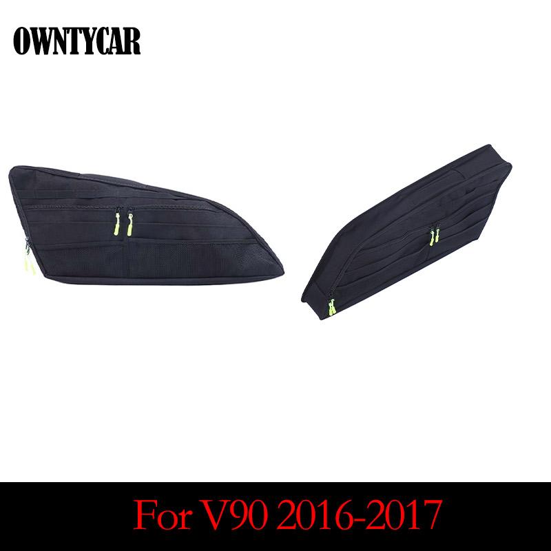 For Volvo XC60 XC90 V90 2015-2025 Car Trunk Side Window Storage Bag Multi-Pocket Tool Cargo Organizer Bag Car Accessories
