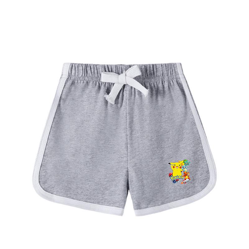 Pikachu Kids' Summer 2023 Short Sleeve T-shirt & Shorts Two-Piece Set