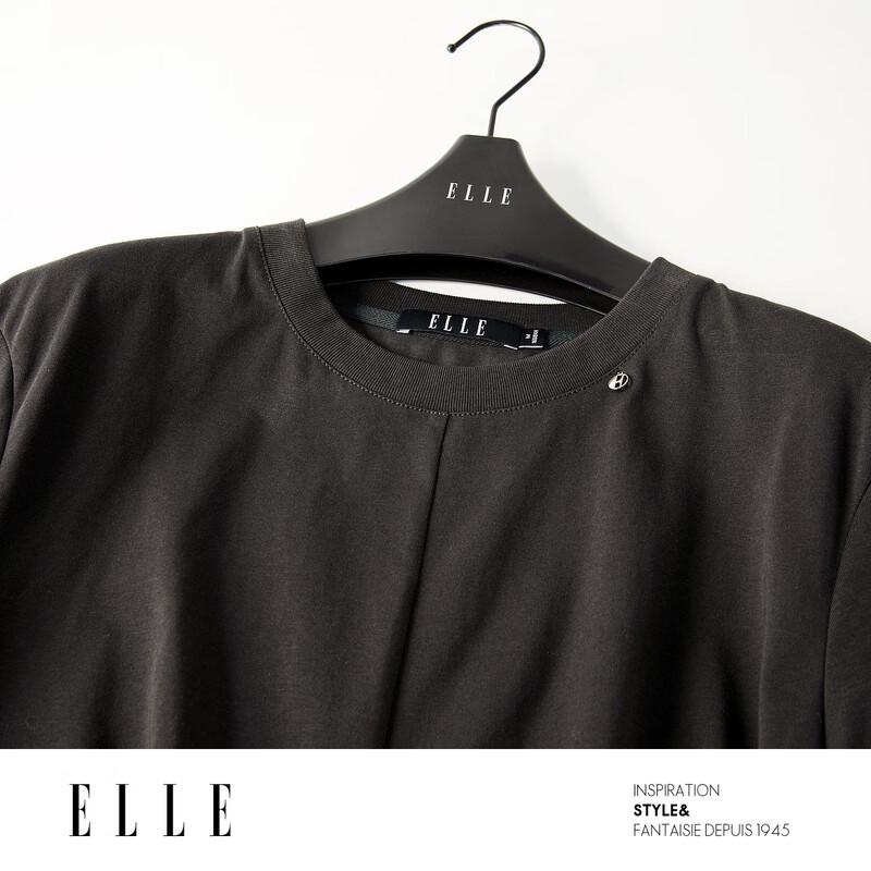 ELLE Women's French Pleated Waist T-shirt